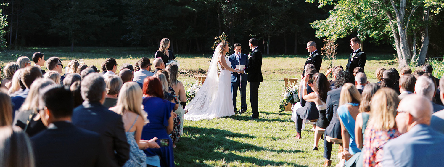 Wedding ceremony at The Farm Ocean City