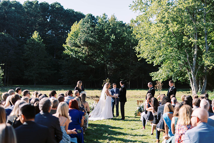 A wedding ceremony at The Farm OC